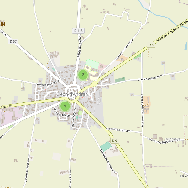 Carte des parkings à Cléon-d'Andran Thumbnail