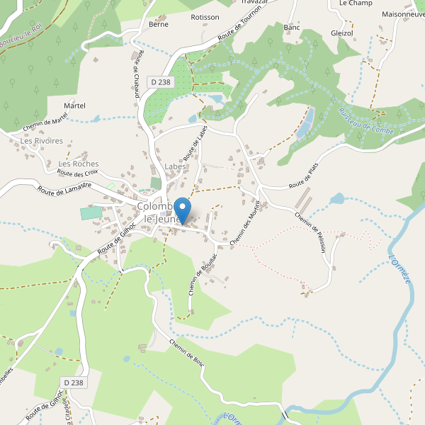 Carte des parkings à Colombier-le-Jeune Thumbnail