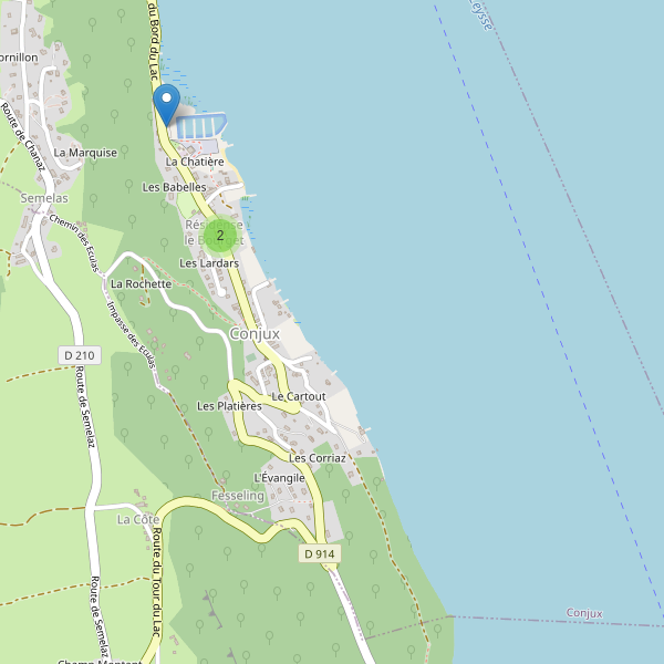 Carte des parkings à Conjux Thumbnail