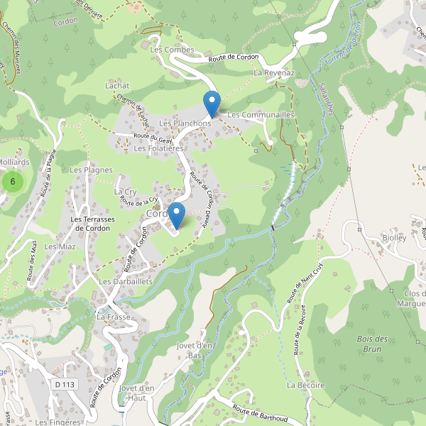 Carte des parkings à Cordon (Haute-Savoie) Thumbnail