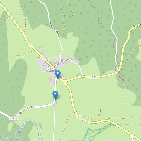 Carte des parkings à Corlier Thumbnail