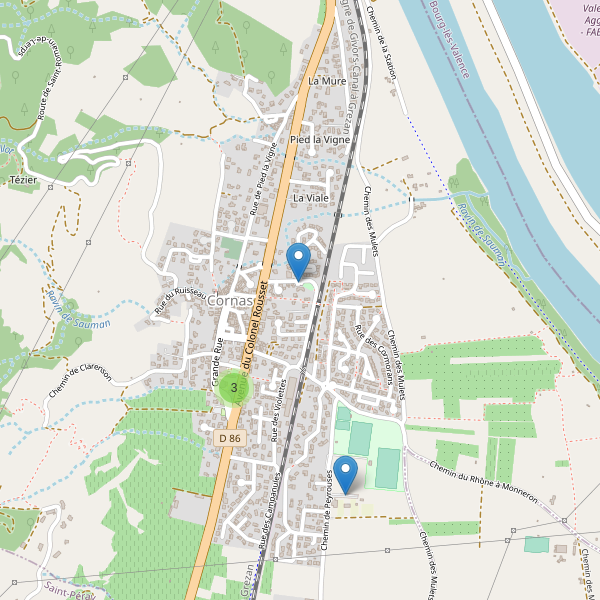 Carte des parkings à Cornas Thumbnail