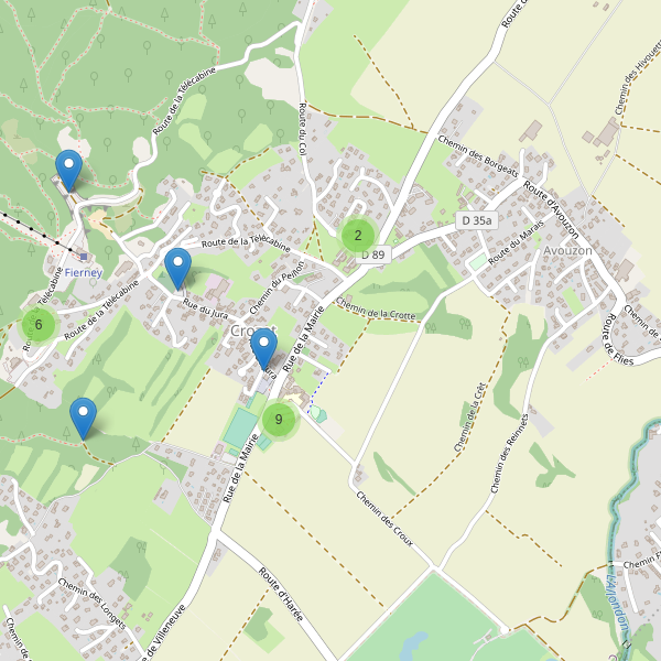Carte des parkings à Crozet Thumbnail