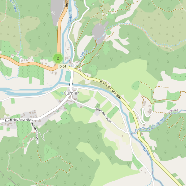 Carte des parkings à Curnier Thumbnail