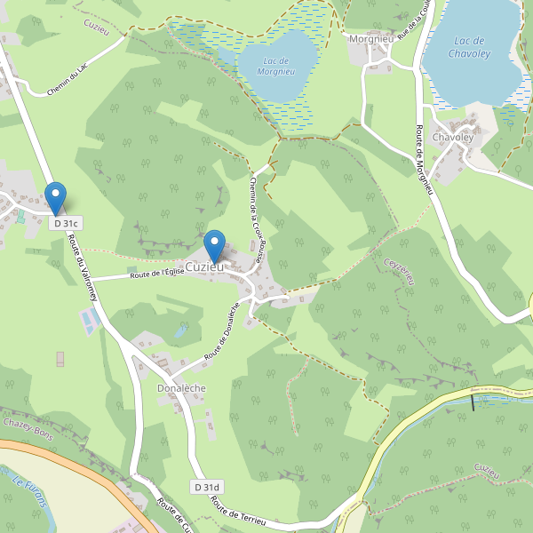 Carte des parkings à Cuzieu (Ain) Thumbnail