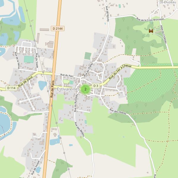 Carte des parkings à Estivareilles (Allier) Thumbnail