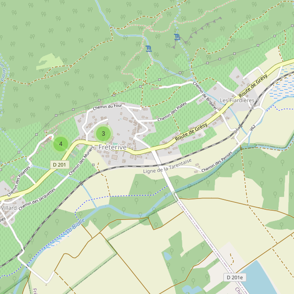 Carte des parkings à Fréterive Thumbnail
