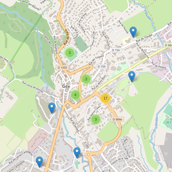 Carte des parkings à Gex Thumbnail