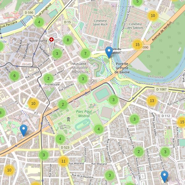 Thumbnail Carte des parkings à Grenoble