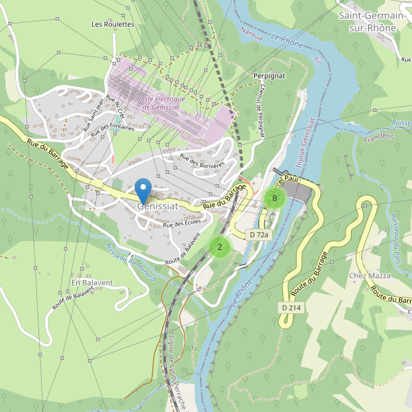 Carte des parkings à Génissiat Thumbnail