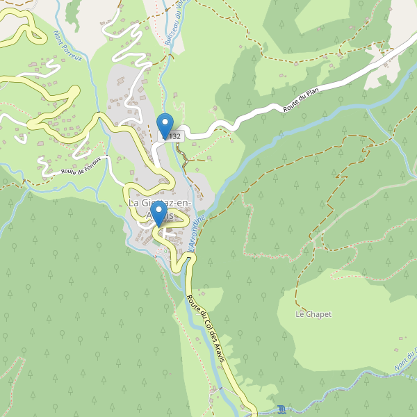 Carte des parkings à La Giettaz-en-Aravis Thumbnail