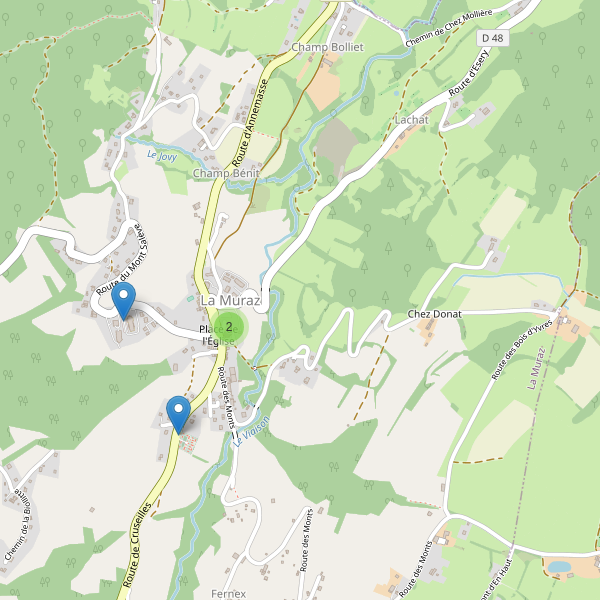 Carte des parkings à La Muraz Thumbnail