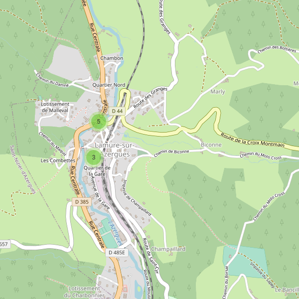 Carte des parkings à Lamure-sur-Azergues (Rhône) Thumbnail