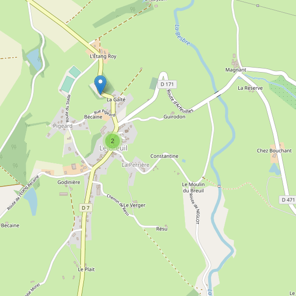 Carte des parkings à Le Breuil (Allier) Thumbnail