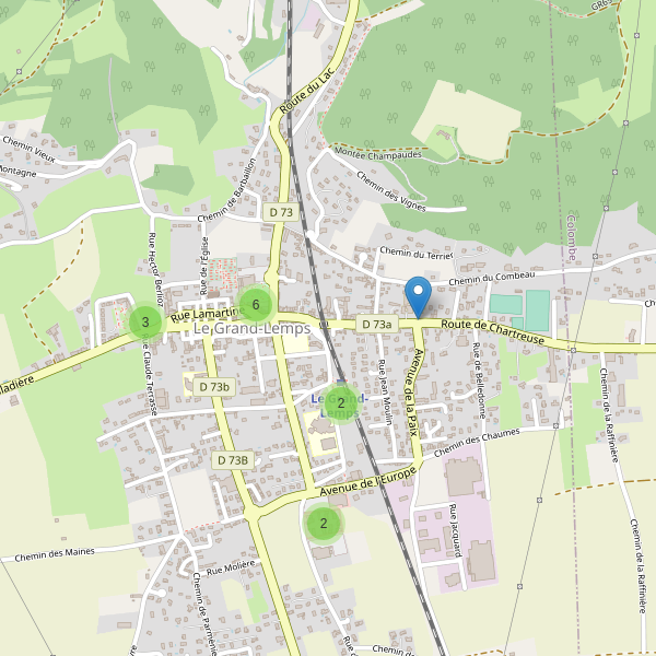 Carte des parkings à Le Grand-Lemps Thumbnail