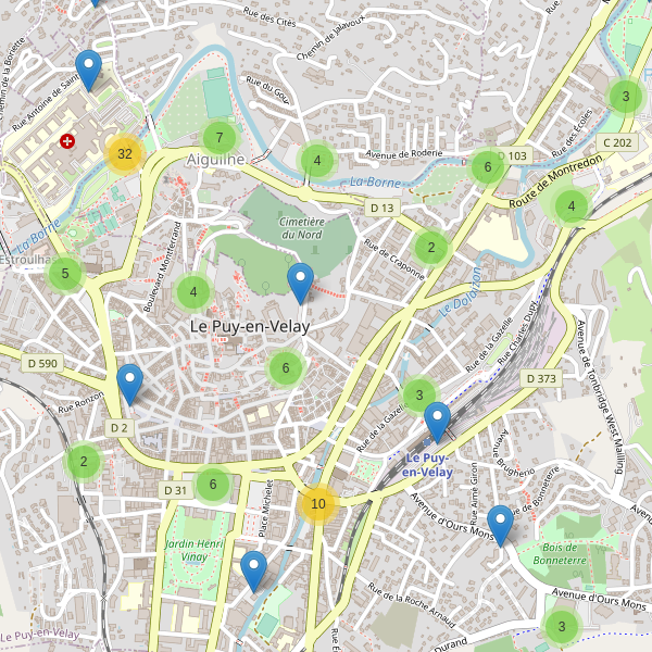 Thumbnail Carte des parkings à Le Puy-en-Velay