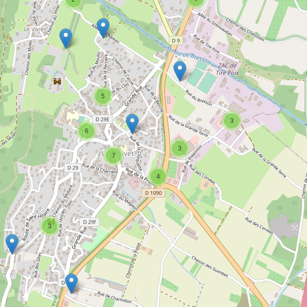 Carte des parkings à Le Touvet Thumbnail