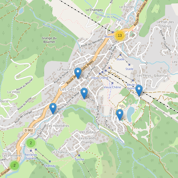 Carte des parkings à Les Gets Thumbnail