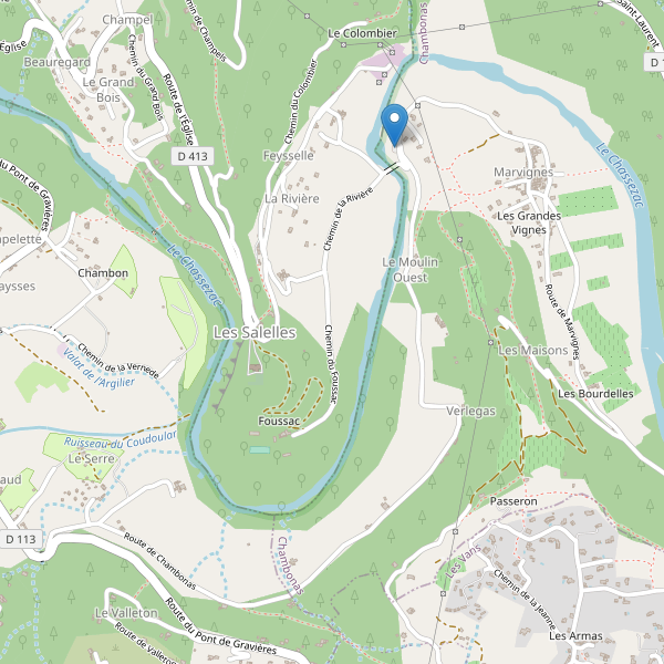 Carte des parkings à Les Salelles (Ardèche) Thumbnail