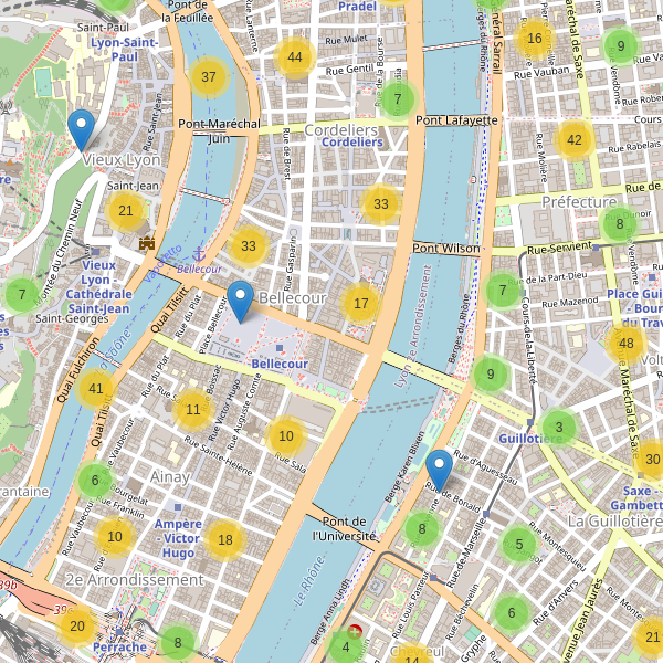 Carte des parkings à Lyon (Métropole de Lyon) Thumbnail
