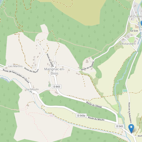 Carte des parkings à Marignac-en-Diois Thumbnail