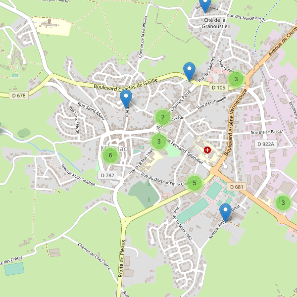 Carte des parkings à Mauriac (Cantal) Thumbnail