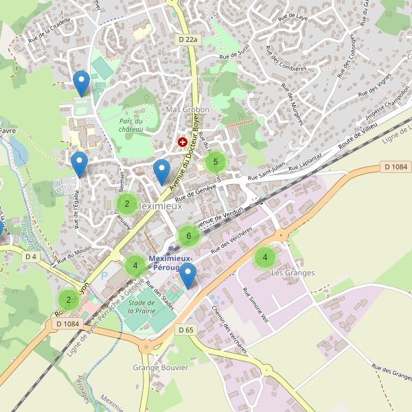 Carte des parkings à Meximieux Thumbnail