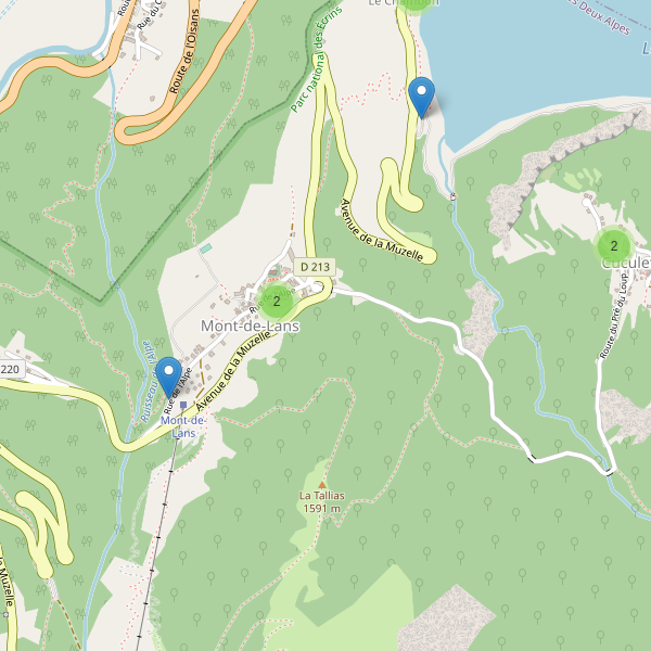 Carte des parkings à Mont-de-Lans Thumbnail