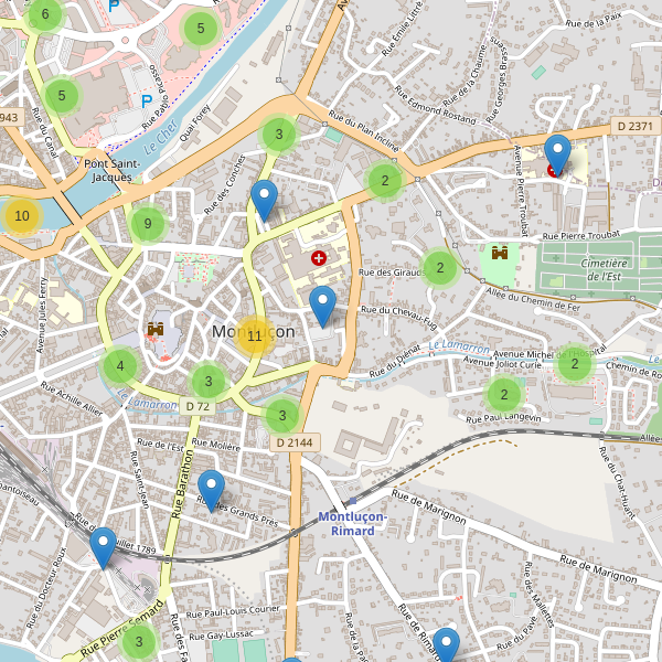 Carte des parkings à Montluçon Thumbnail