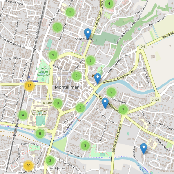 Carte des parkings à Montélimar Thumbnail