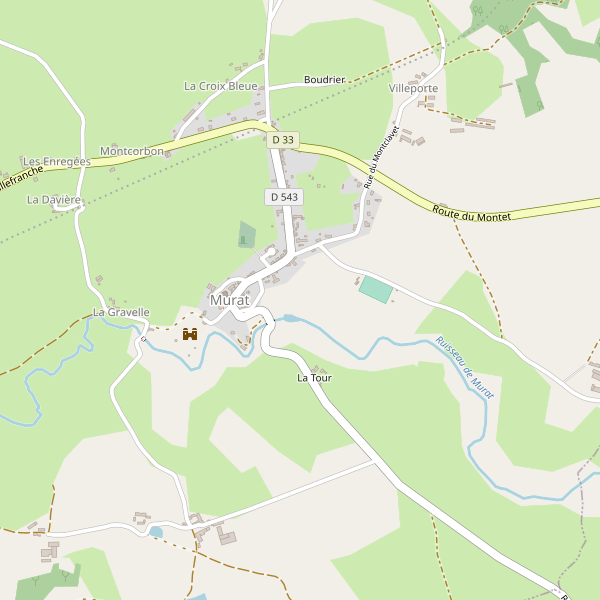 Carte des parkings à Murat (Allier) Thumbnail