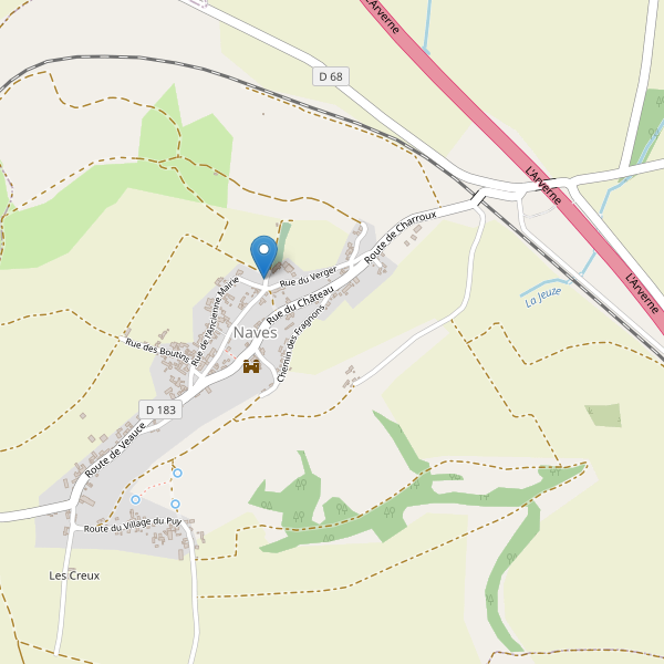 Carte des parkings à Naves (Allier) Thumbnail