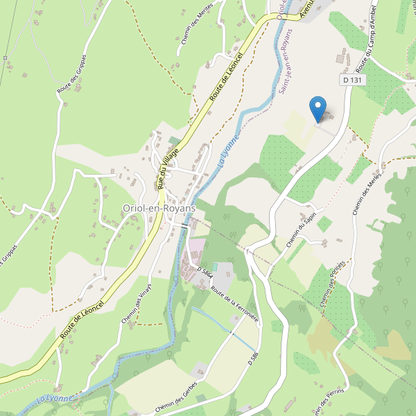 Carte des parkings à Oriol-en-Royans Thumbnail