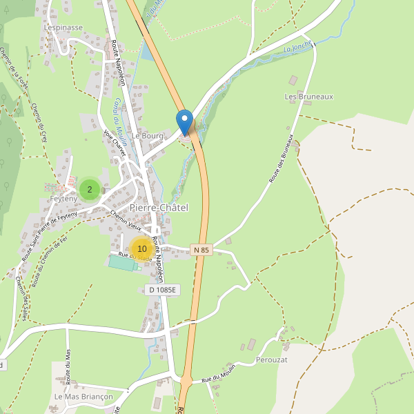 Carte des parkings à Pierre-Châtel Thumbnail