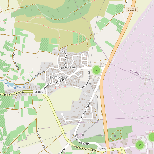 Carte des parkings à Pompignat Thumbnail