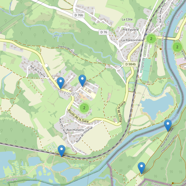 Carte des parkings à Pougny (Ain) Thumbnail