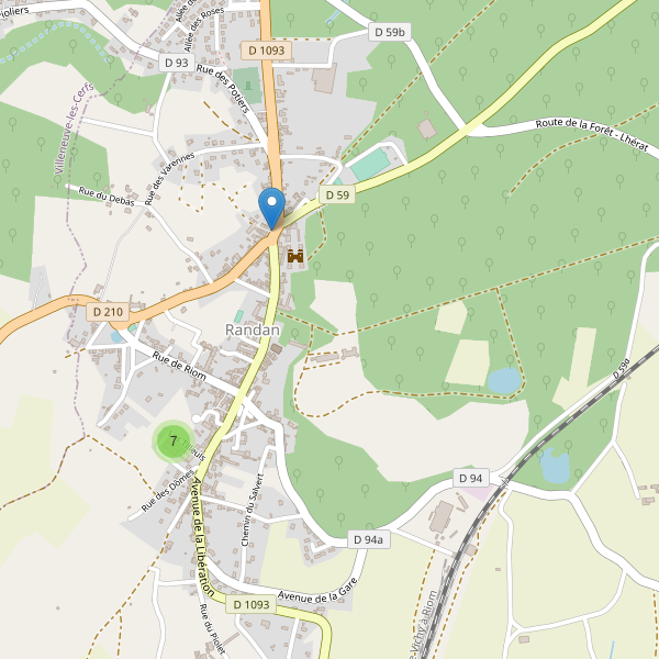 Carte des parkings à Randan Thumbnail