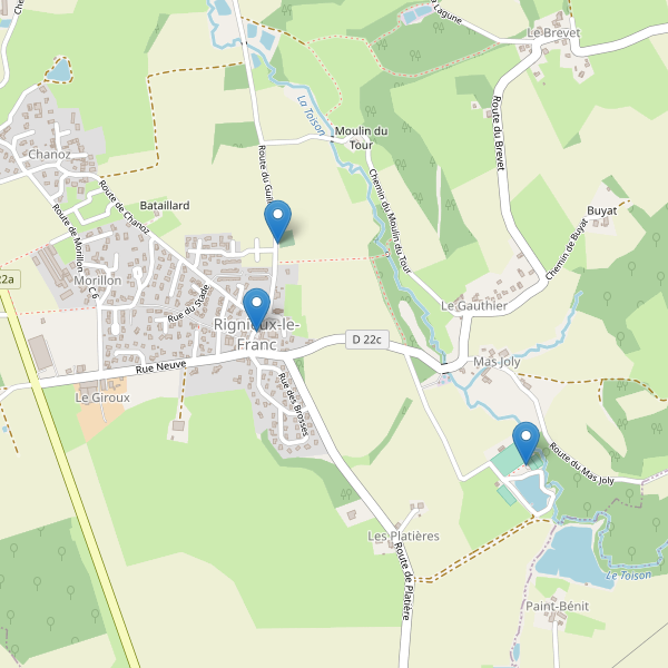 Carte des parkings à Rignieux-le-Franc Thumbnail