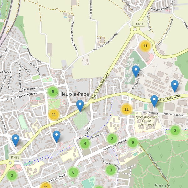 Carte des parkings à Rillieux-la-Pape (Rhône) Thumbnail