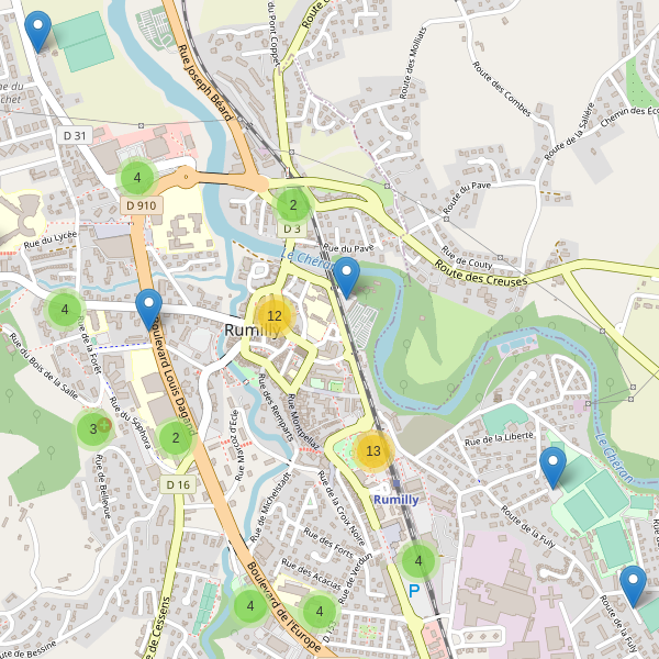 Carte des parkings à Rumilly (Haute-Savoie) Thumbnail