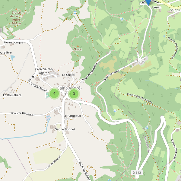 Carte des parkings à Saint-André-la-Côte (Rhône) Thumbnail