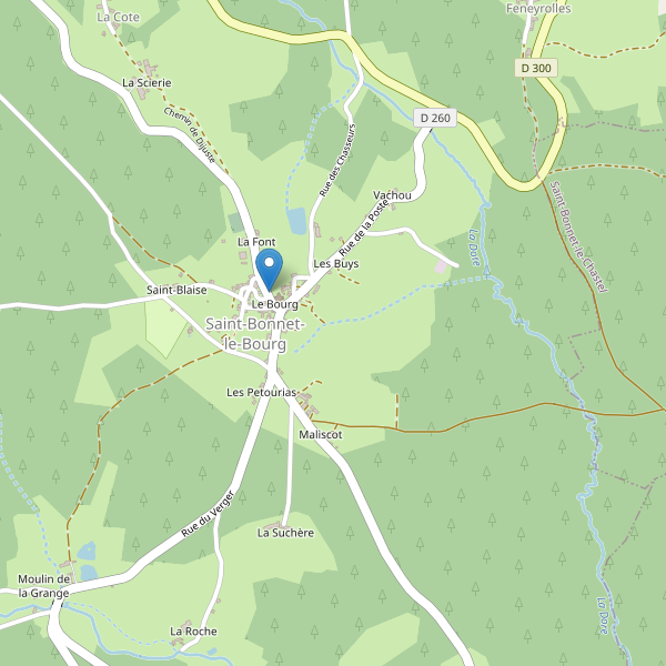 Carte des parkings à Saint-Bonnet-le-Bourg Thumbnail