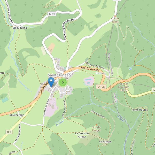 Carte des parkings à Saint-Bonnet-le-Froid Thumbnail