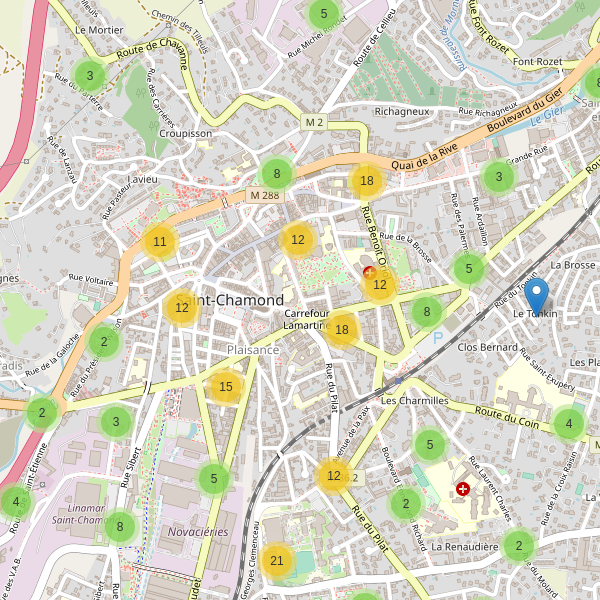 Carte des parkings à Saint-Chamond Thumbnail