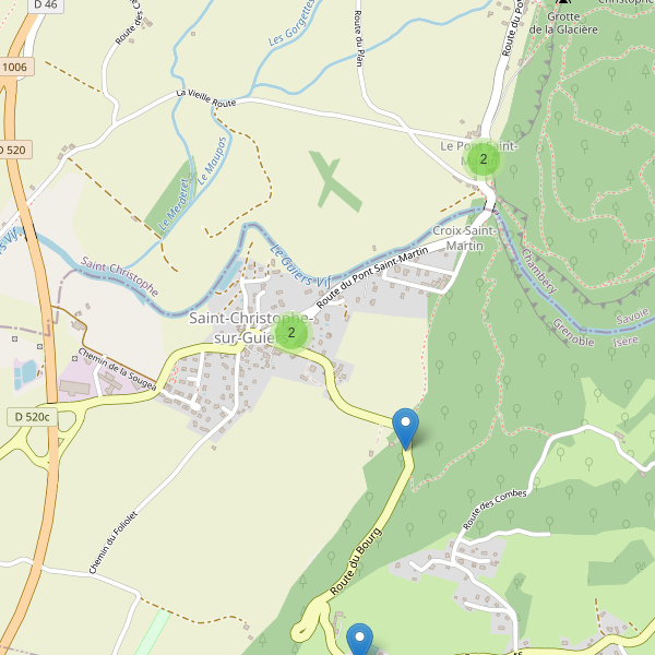 Carte des parkings à Saint-Christophe-sur-Guiers Thumbnail