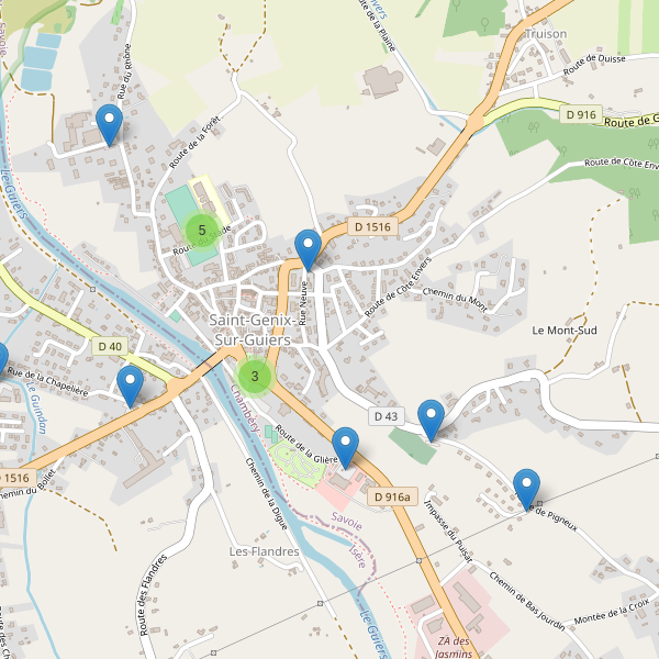 Carte des parkings à Saint-Genix-Sur-Guiers Thumbnail
