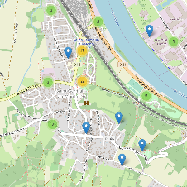 Carte des parkings à Saint-Germain-au-Mont-d'Or (Métropole de Lyon) Thumbnail