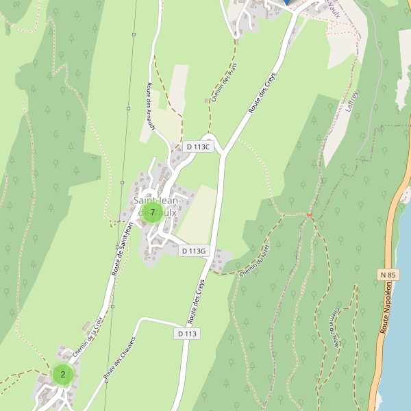 Carte des parkings à Saint-Jean-de-Vaulx Thumbnail