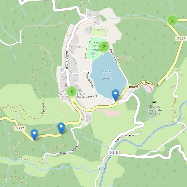 Carte des parkings à Saint-Martial (Ardèche) Thumbnail