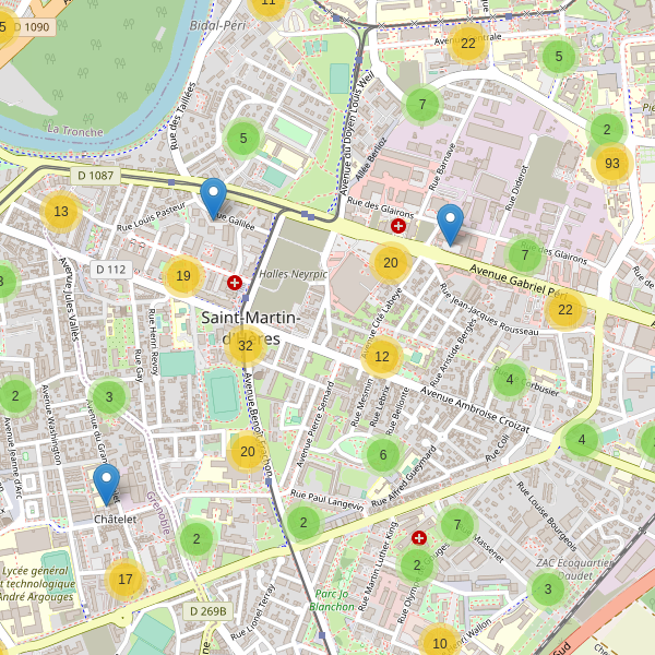 Carte des parkings à Saint-Martin-d'Hères Thumbnail